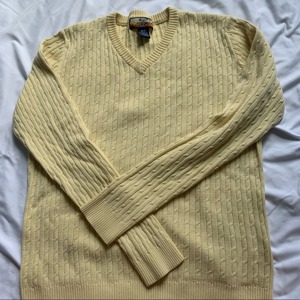 yellow sweater